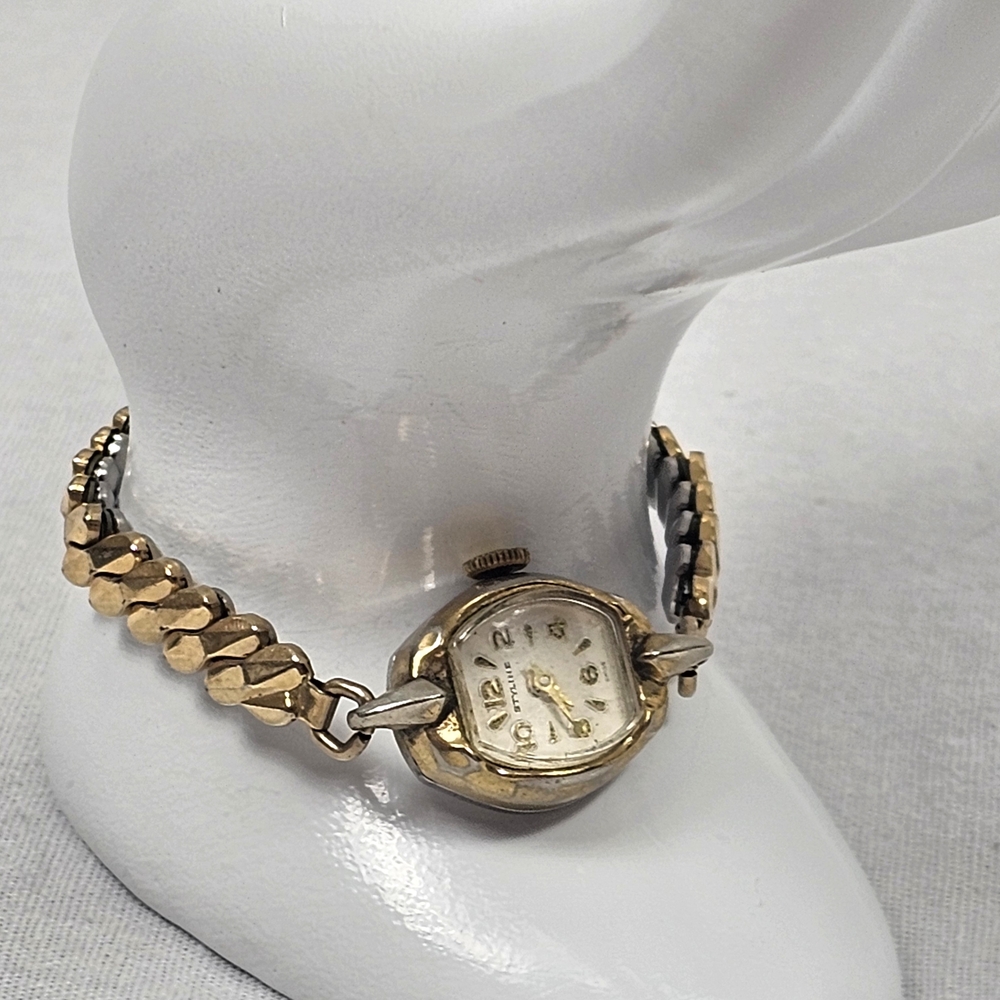 Vintage Styline Swiss Ladies Mechanical Watch w/Expansion Bracelet | NOT WORKING
